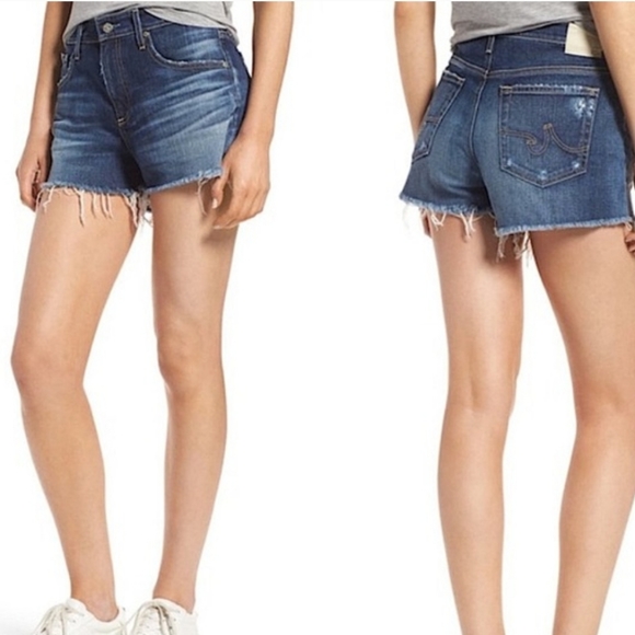 AG the Bryn X boyfriend cut-off Jean shorts Size 25 NWT